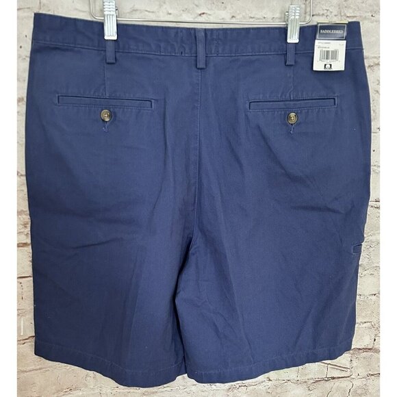 Saddlebred Chino Shorts Mens 38W Blue Cell Pocket 8.5" Inseam NEW - Picture 2 of 4